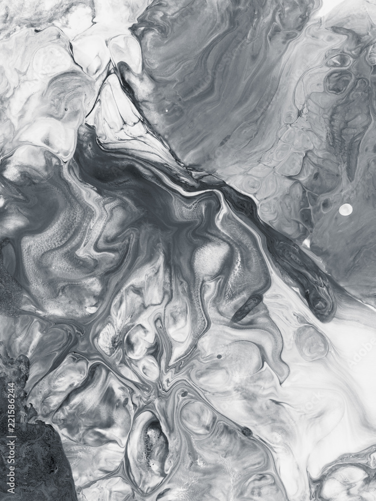 Fototapeta premium Black and white Abstract creative hand painted background