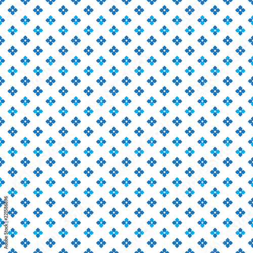 Color blue dense cute little flower dots pattern on white background