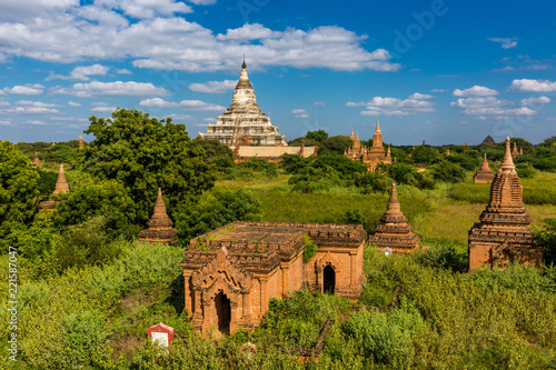 skyline landscape of the historic capital city of Bagan Myanmar (Burma)