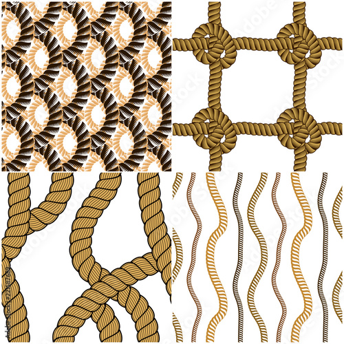 Seamless patterns rope wove...