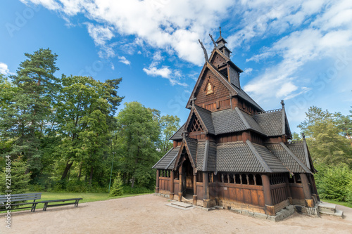 Canvas Print Norwegian Stave Church