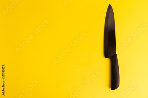 Obraz na płótnie black ceramic kitchen knife w salonie