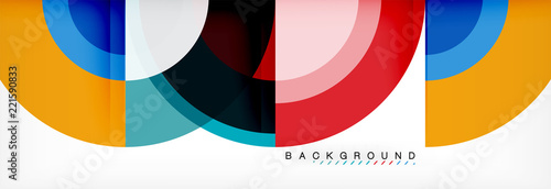 Vector circular geometric abstract background