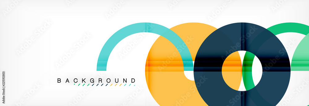 Geomtric modern backgrounds, rings abstract template