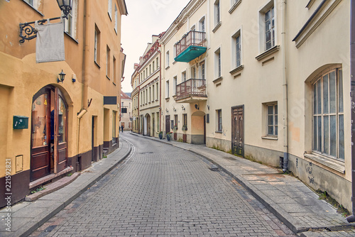 Streets of the old city in Vilnius. © badahos