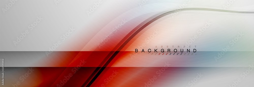 Fototapeta premium Smooth flowing wave motion concept background