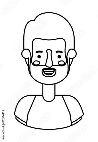 young man with beard avatar character