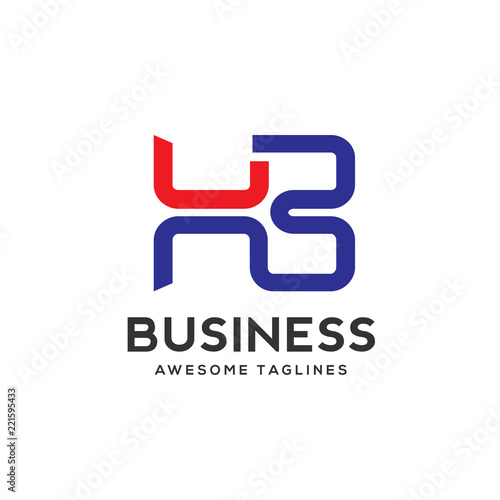 Creative Modern initial Letter H B Vector Icon Logo Illustration.