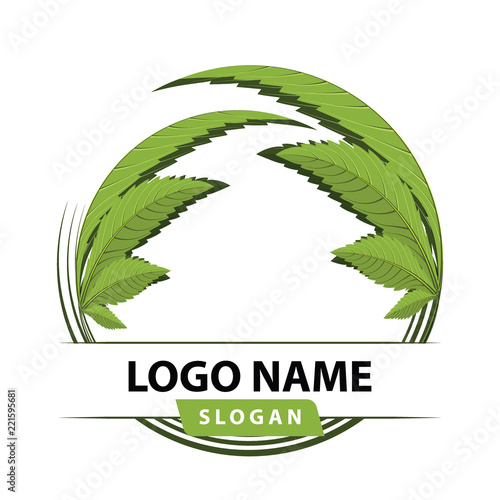 cannabis leaf medical logo