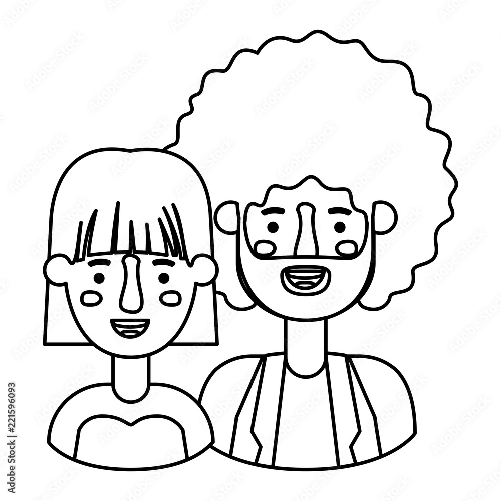 couple avatar characters icons