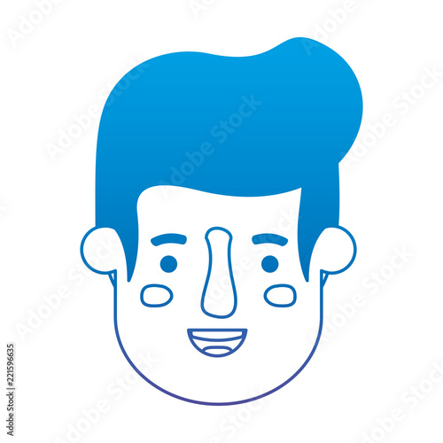 young man head avatar character