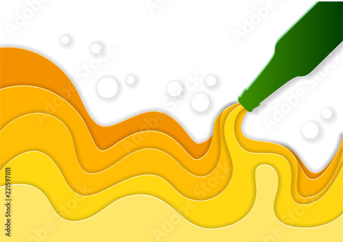 oktoberfest beer festival cut paper background