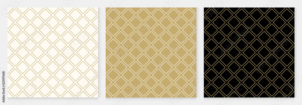 Pattern seamless diagonal square abstract background gold luxury color ...