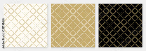 Pattern seamless diagonal square abstract background gold luxury color geometric vector.