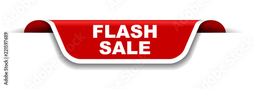 red and white banner flash sale