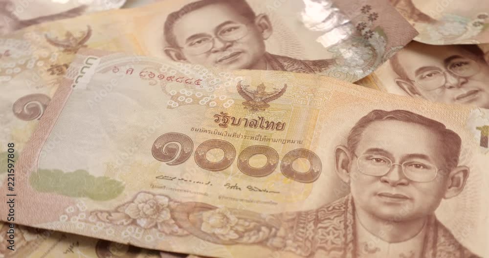 Close up c Thai banknotes
