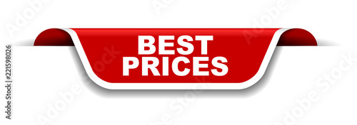 red and white banner best prices photo