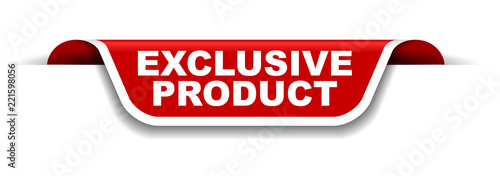 red and white banner exclusive product