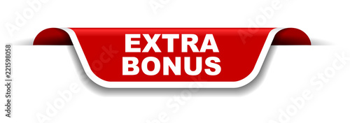 red and white banner extra bonus