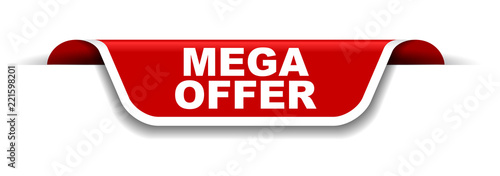 red and white banner mega offer