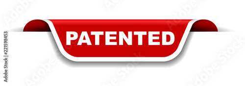 red and white banner patented