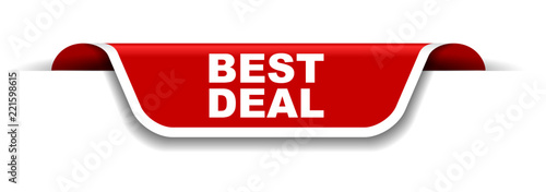 red and white banner best deal