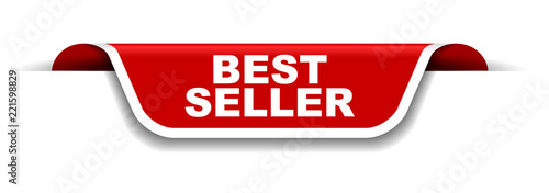 red and white banner best seller