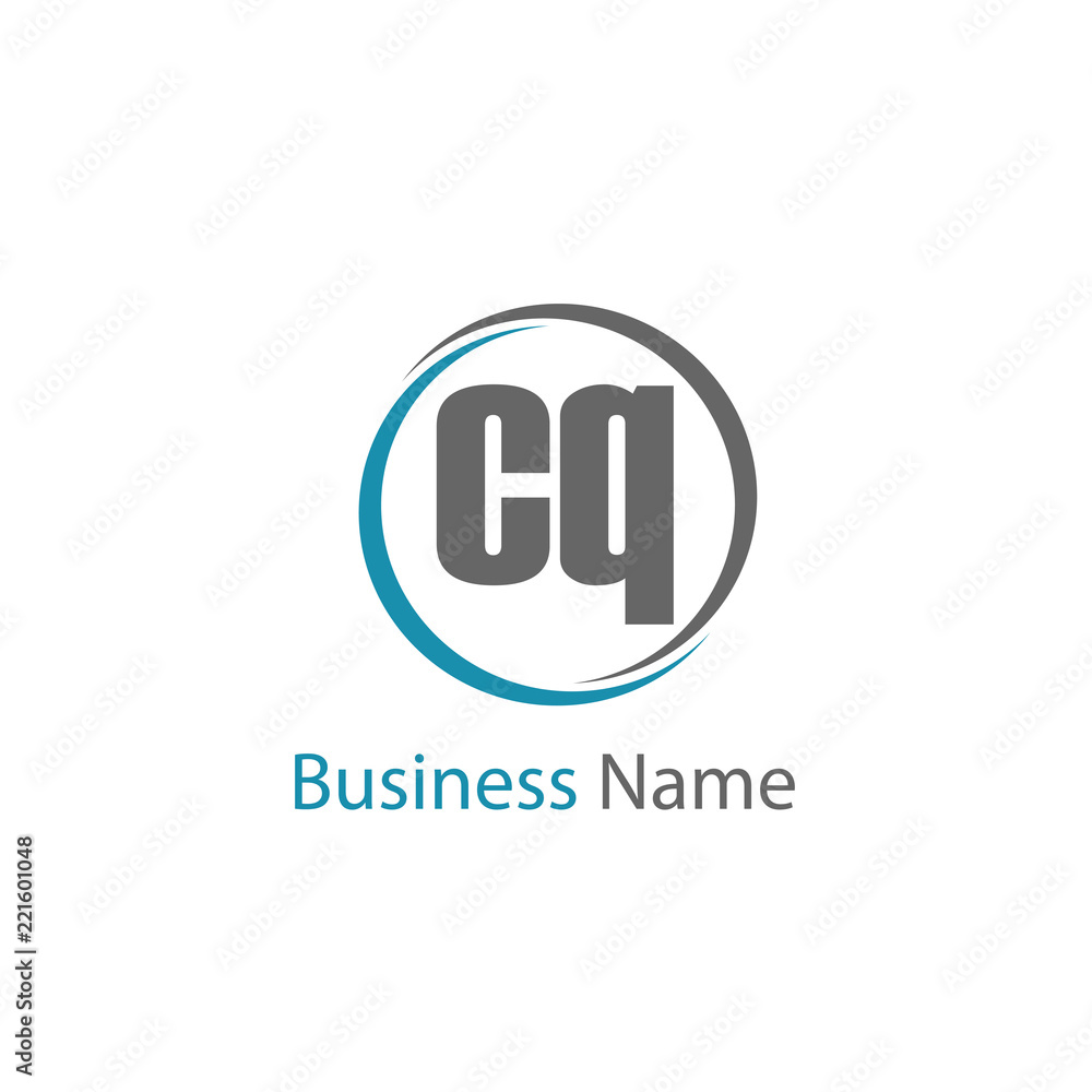 Initial Letter CQ Logo Template Design