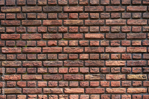 Red Brick wall for background or texture. Old red brick wall texture background