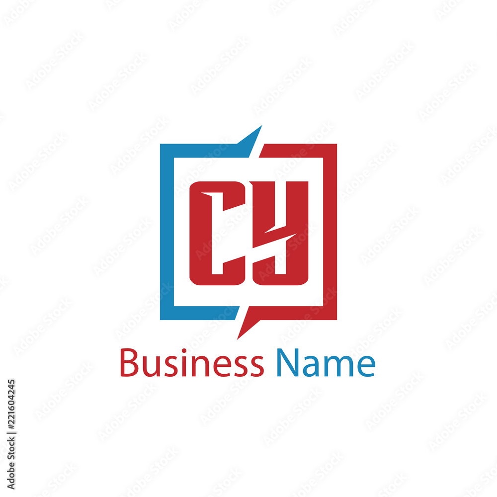 Fototapeta premium Initial Letter CY Logo Template Design
