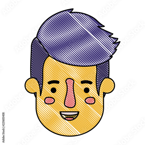 young man head avatar character