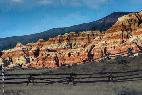 Colorful Wyoming Badlands Formation photo
