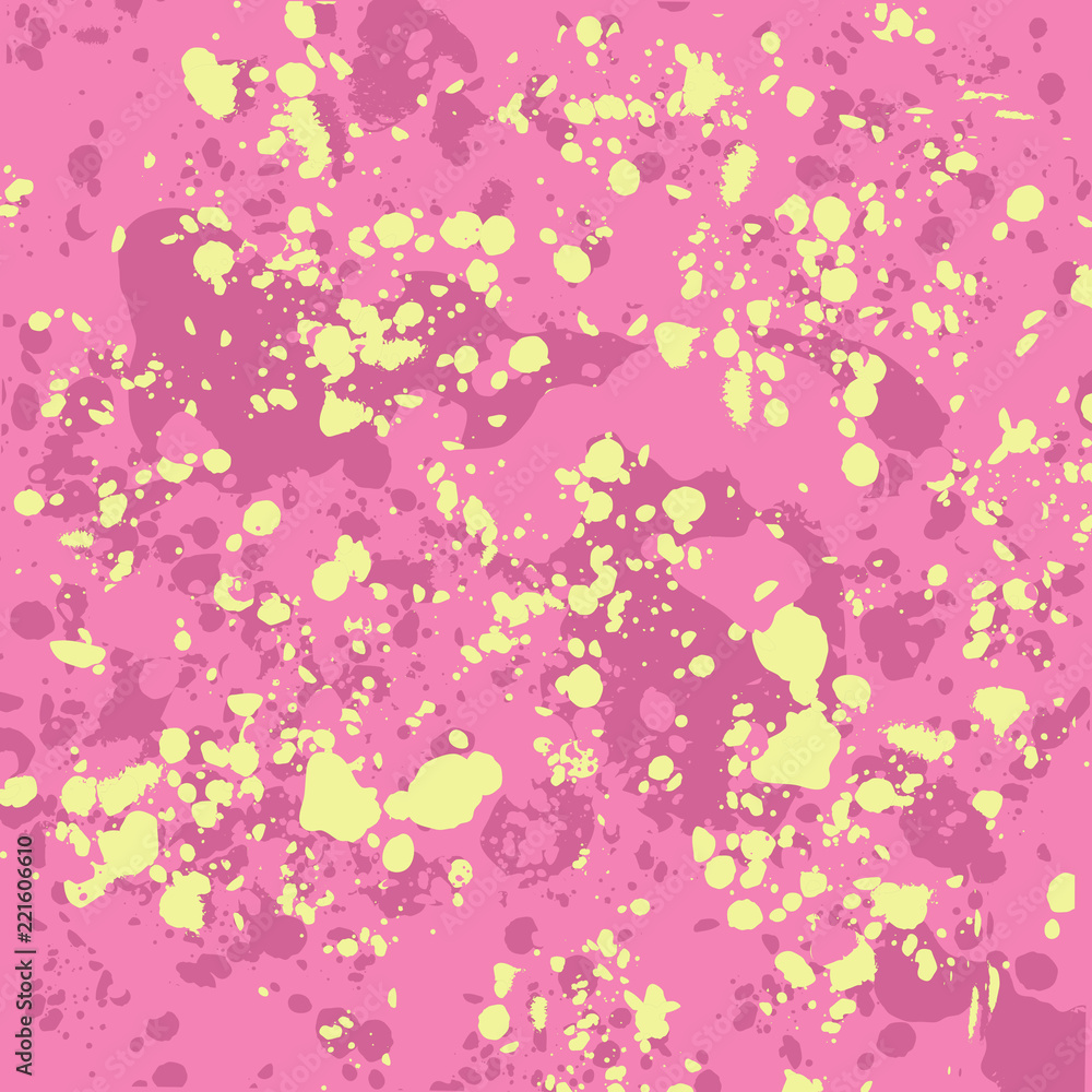Abstract background texture. Pink, yellow splash.