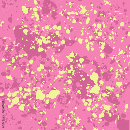 Abstract background texture. Pink, yellow splash.