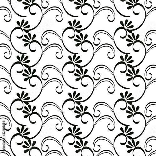 victorian and floral monochrome background