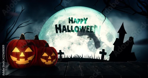 Happy Halloween Text and Background