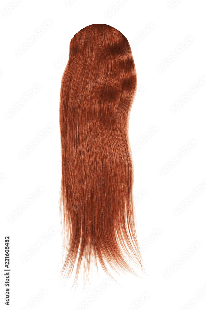 Henna hair isolated on white background