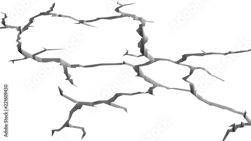 Crack in White Surface