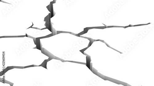Obraz na płótnie Crack in White Surface