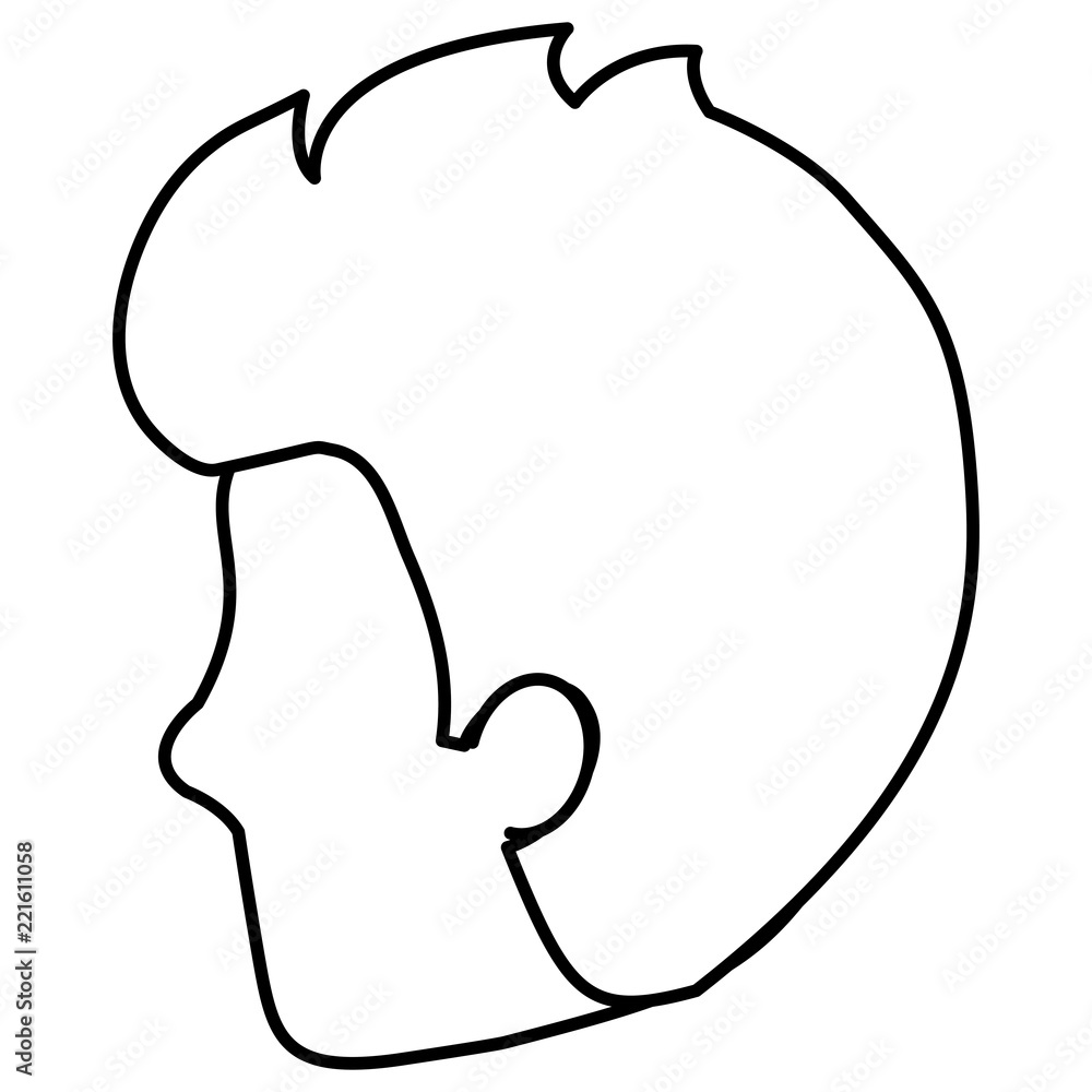 Fototapeta premium young man head avatar character