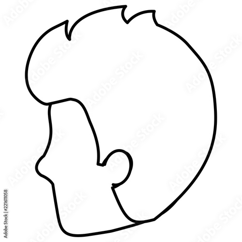 young man head avatar character