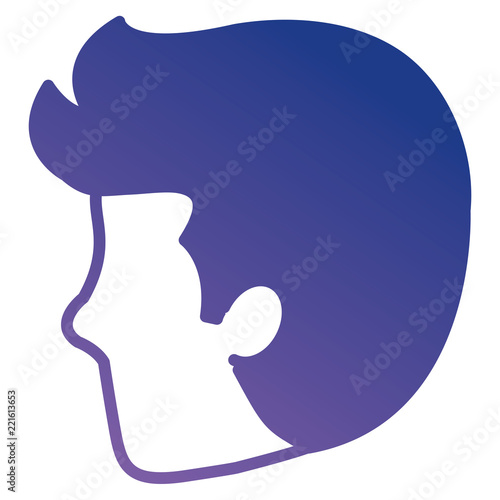 young man head avatar character