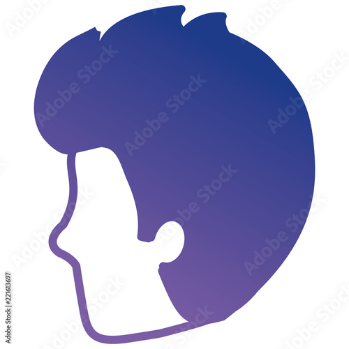 young man head avatar character