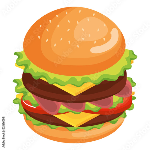 delicious burger fast food
