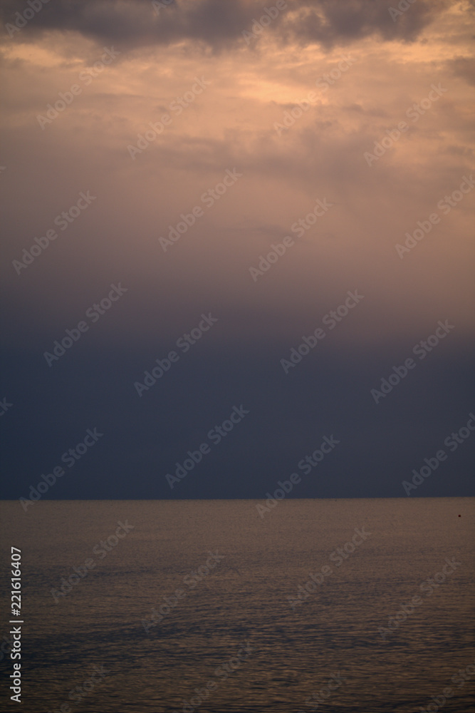 Fototapeta premium sea,horizon,cloud,water,cloudscape,seascape,nature,evening,view