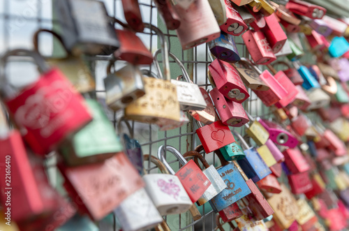 Love locks on the bridge.
