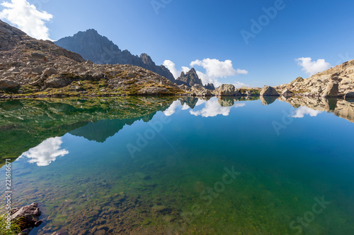 Obraz na płótnie Vue du Lac Balaour dans le Mercantour w salonie