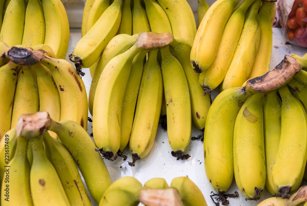 fresh bananas for sale at city market