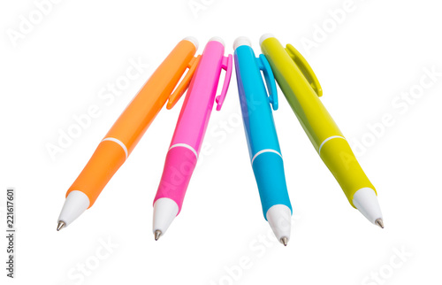 colored pens isolated
