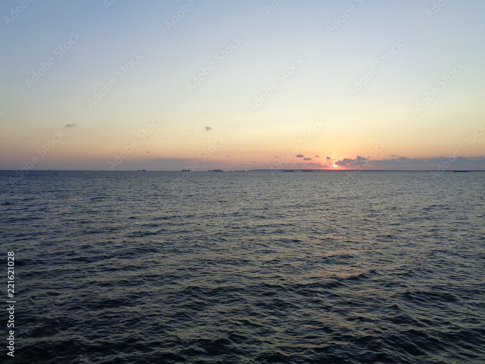 Obraz premium sunset at the sea